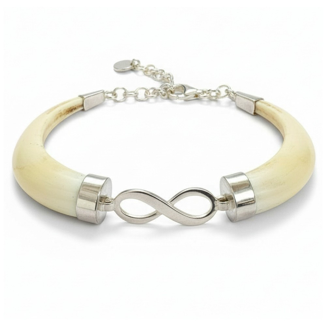 Pulsera colmillos de jabalí hembra  1