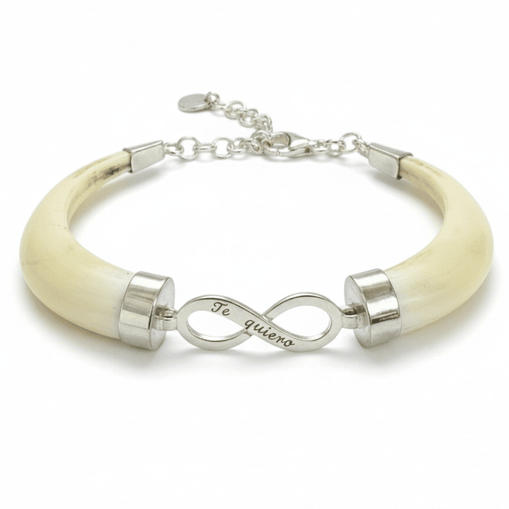 Pulsera colmillos de jabalí hembra  3