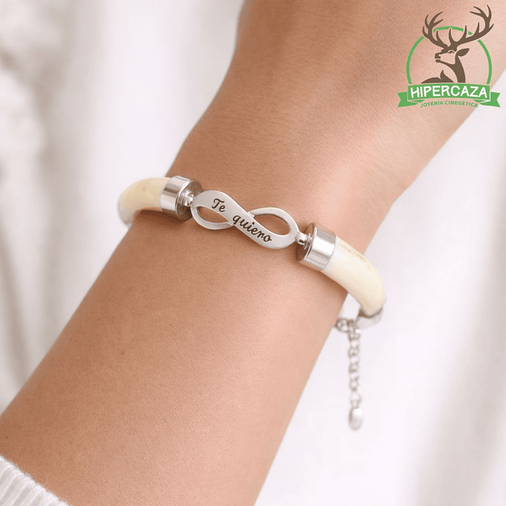 Pulsera colmillos de jabalí hembra  4