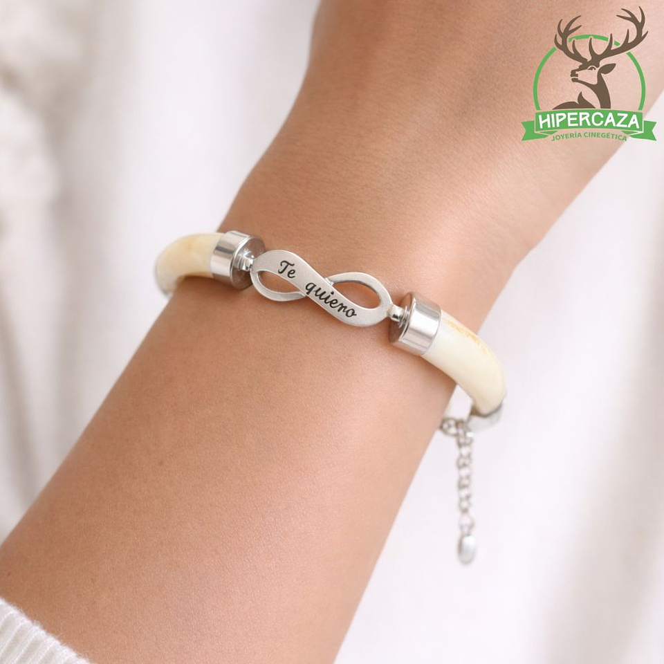 Pulsera colmillos de jabalí hembra  4