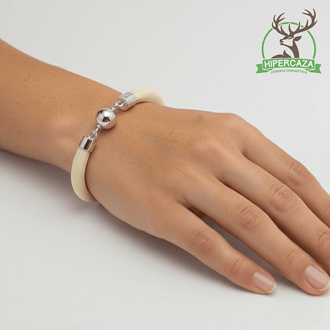 Pulsera de colmillos jabalí hembra