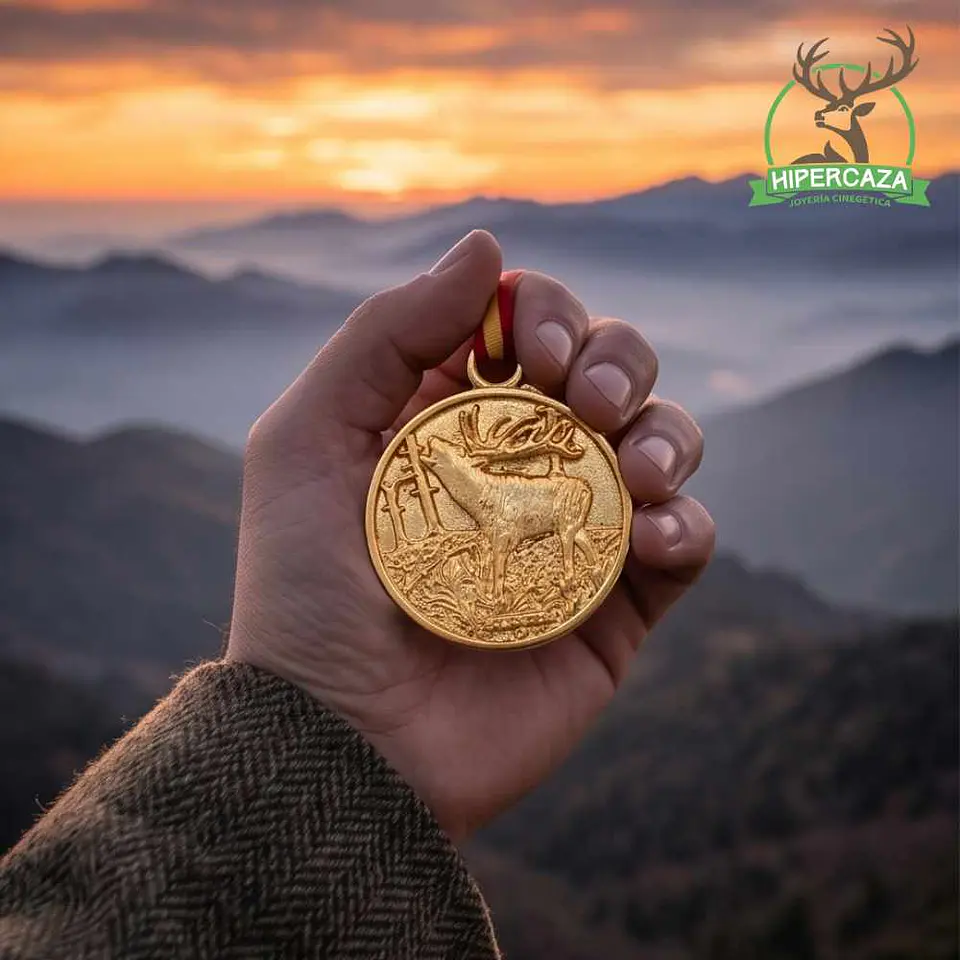 Medalla de homologación ciervo oro 4
