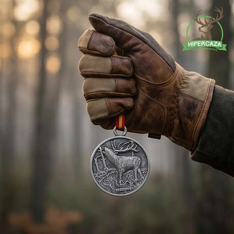 Medalla de homologación ciervo plata 3