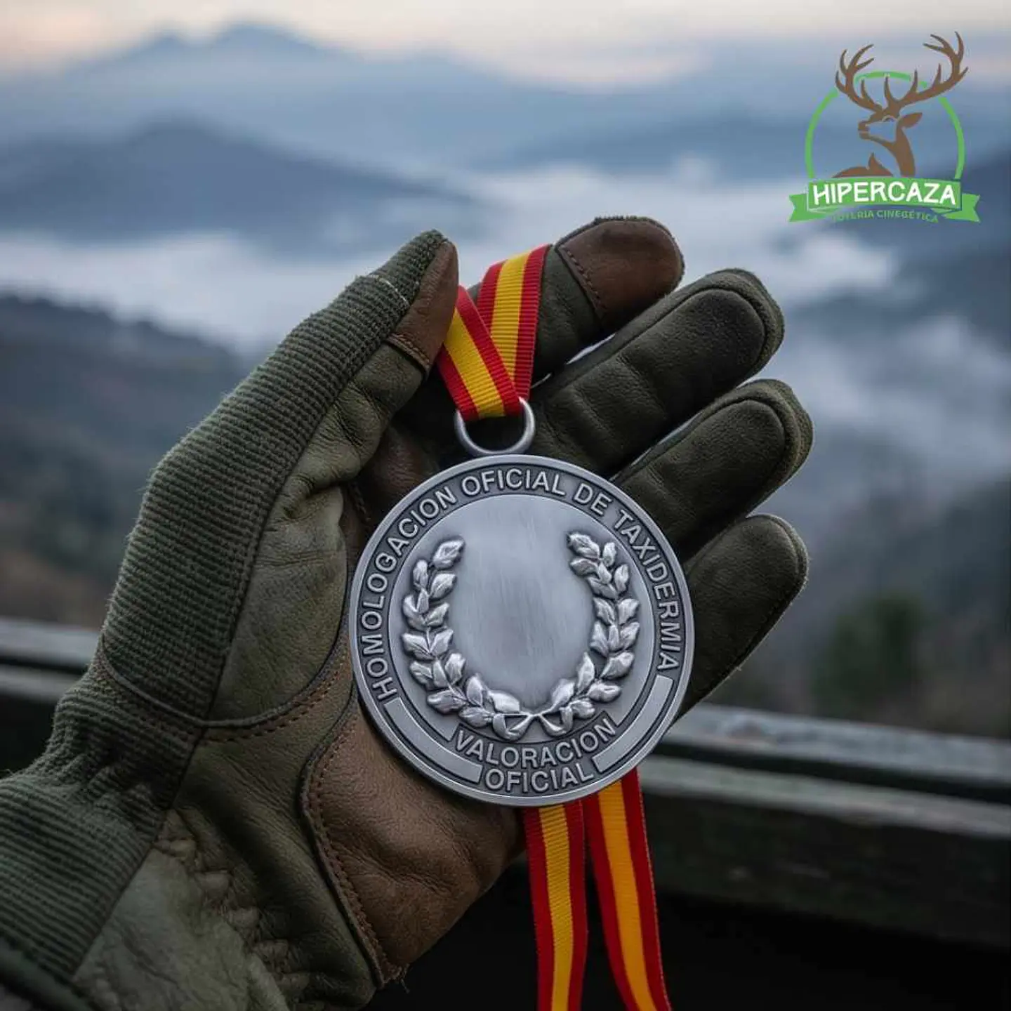 Medalla de homologación ciervo plata 6