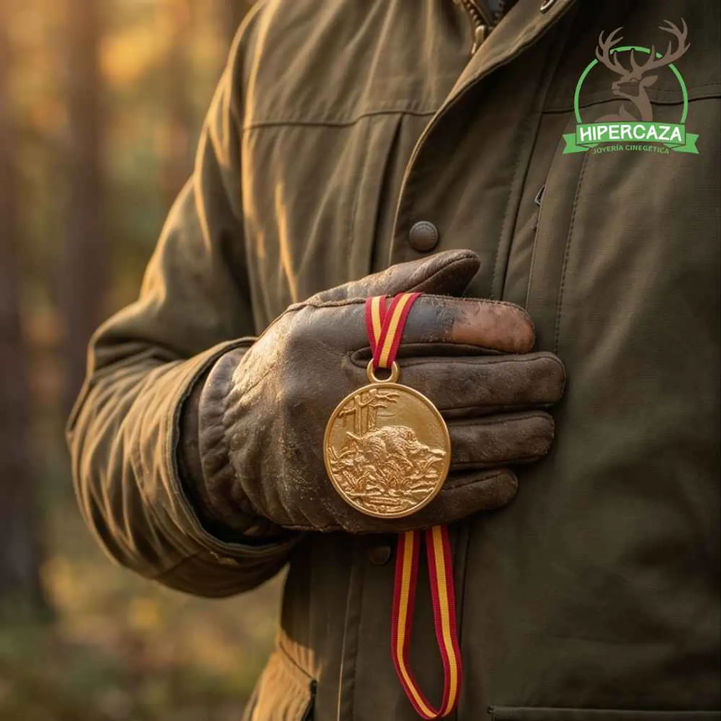 Medalla de homologación jabalí oro 3