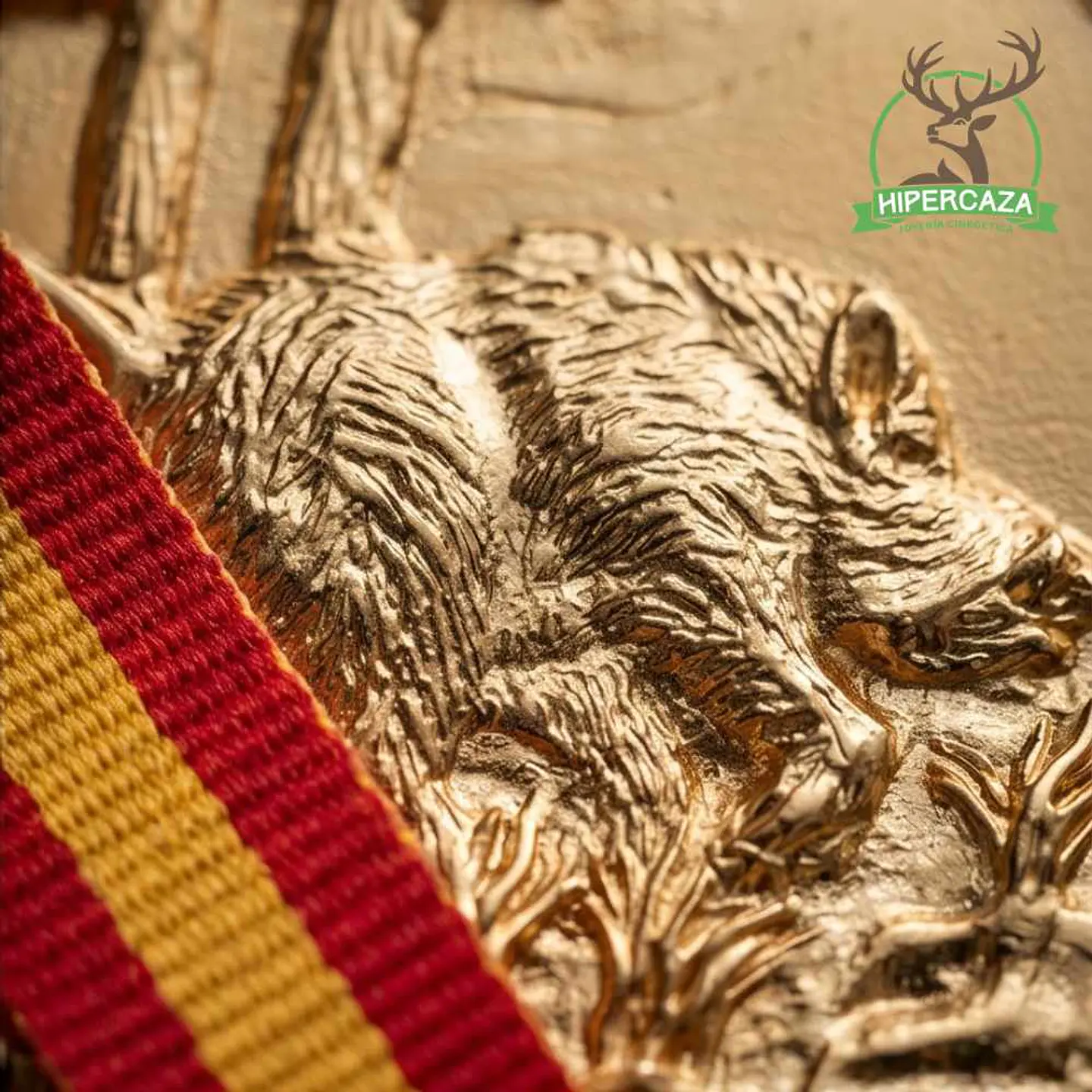 Medalla de homologación jabalí oro 4