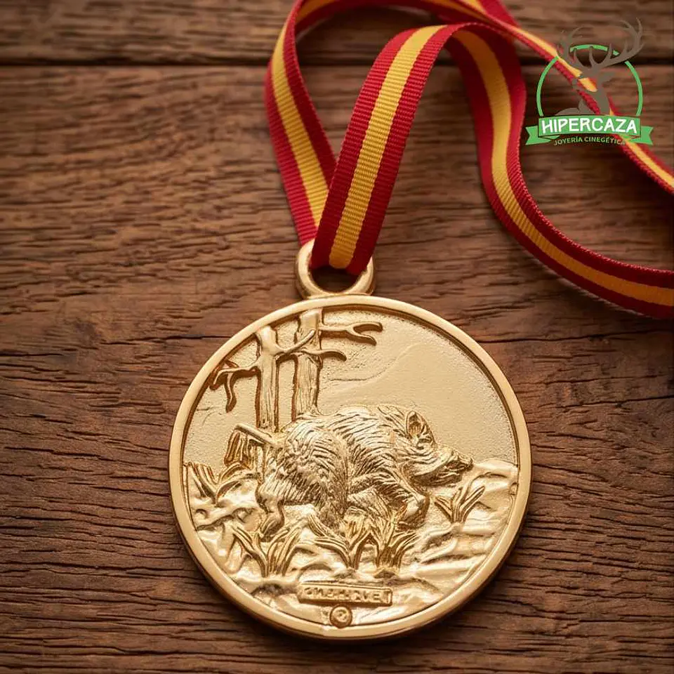 Medalla de homologación jabalí oro 5