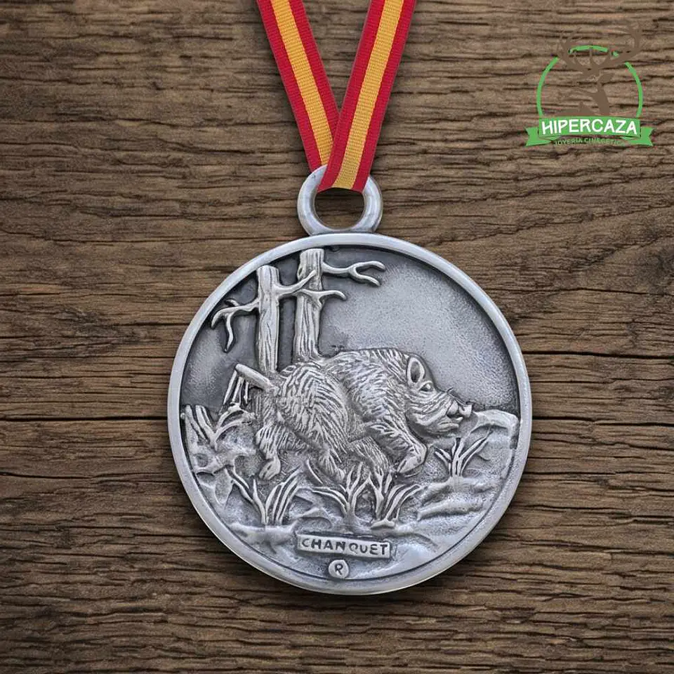Medalla de homologación jabalí plata 4