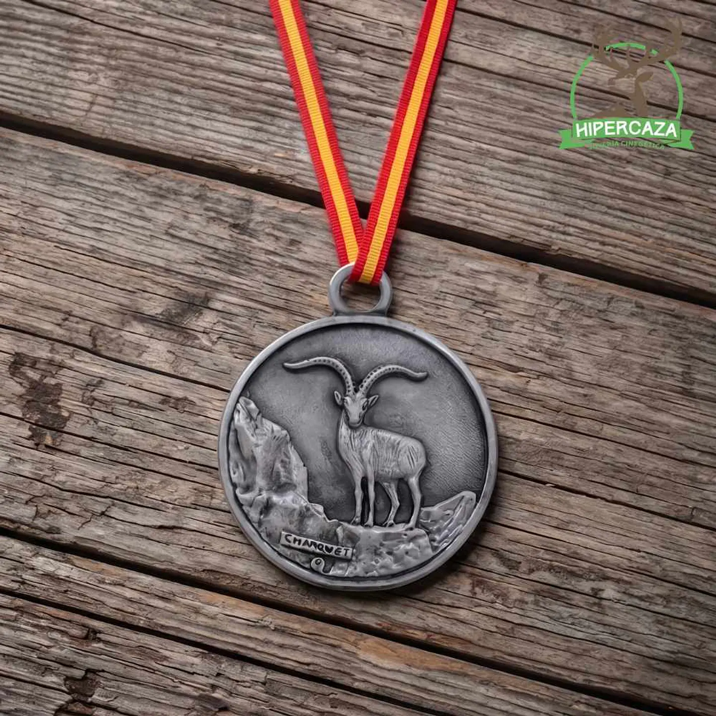 Medalla de homologación macho montés plata 4