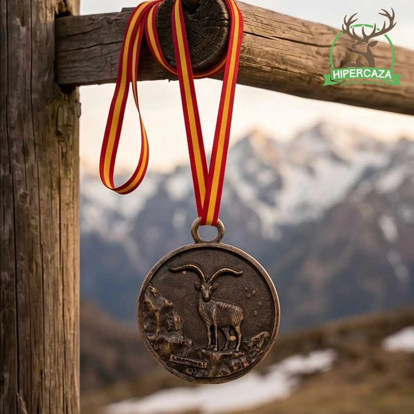 Medalla de homologación macho montés bronce  3