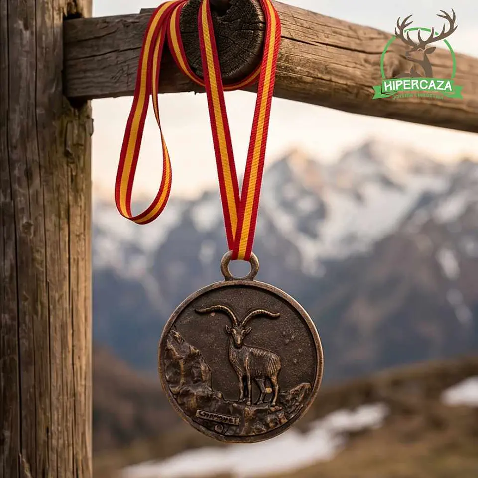 Medalla de homologación macho montés bronce  3