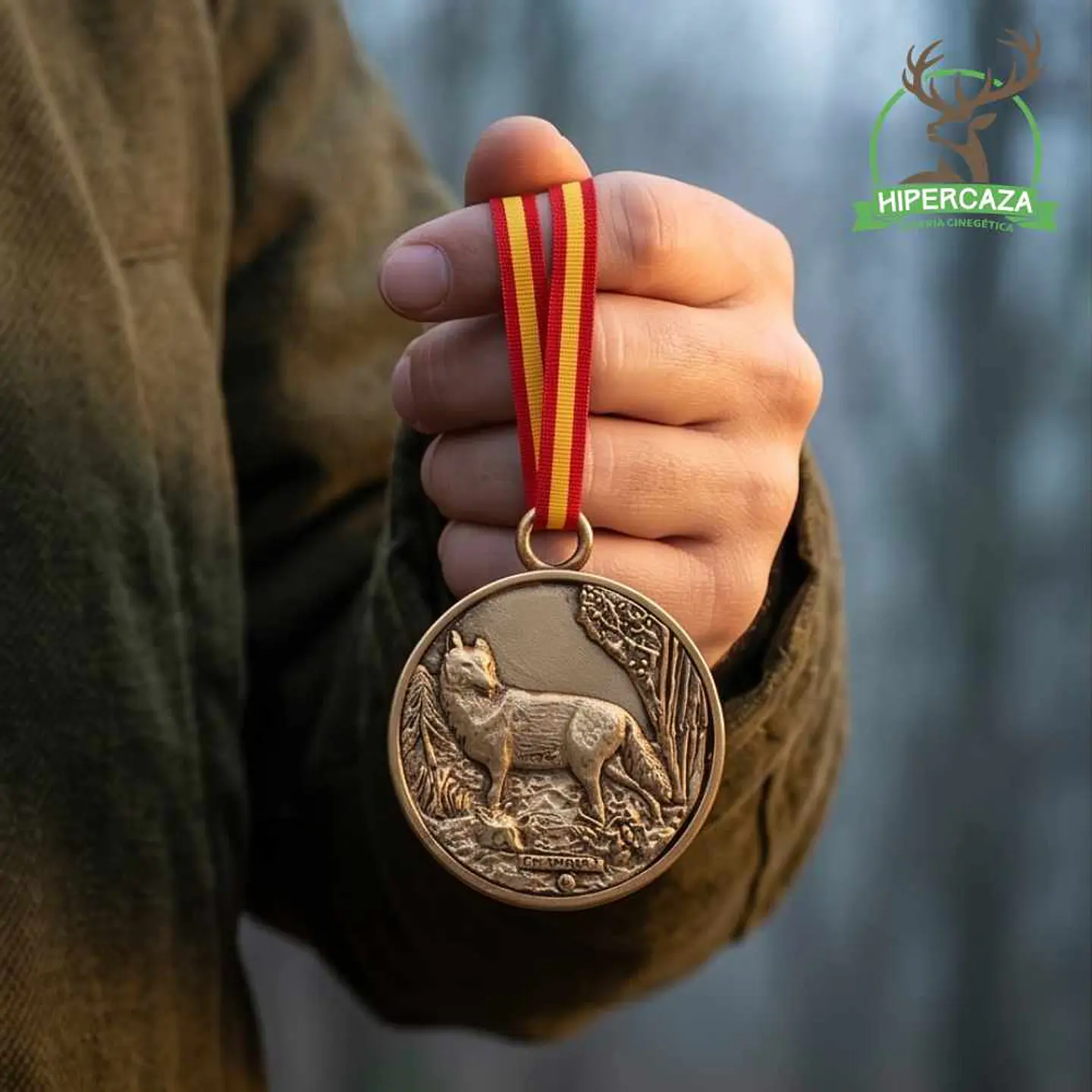 Medalla de homologación zorro oro 3