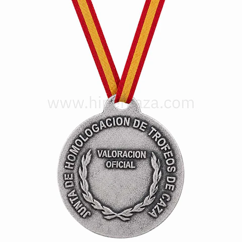 Medalla de homologación ciervo plata