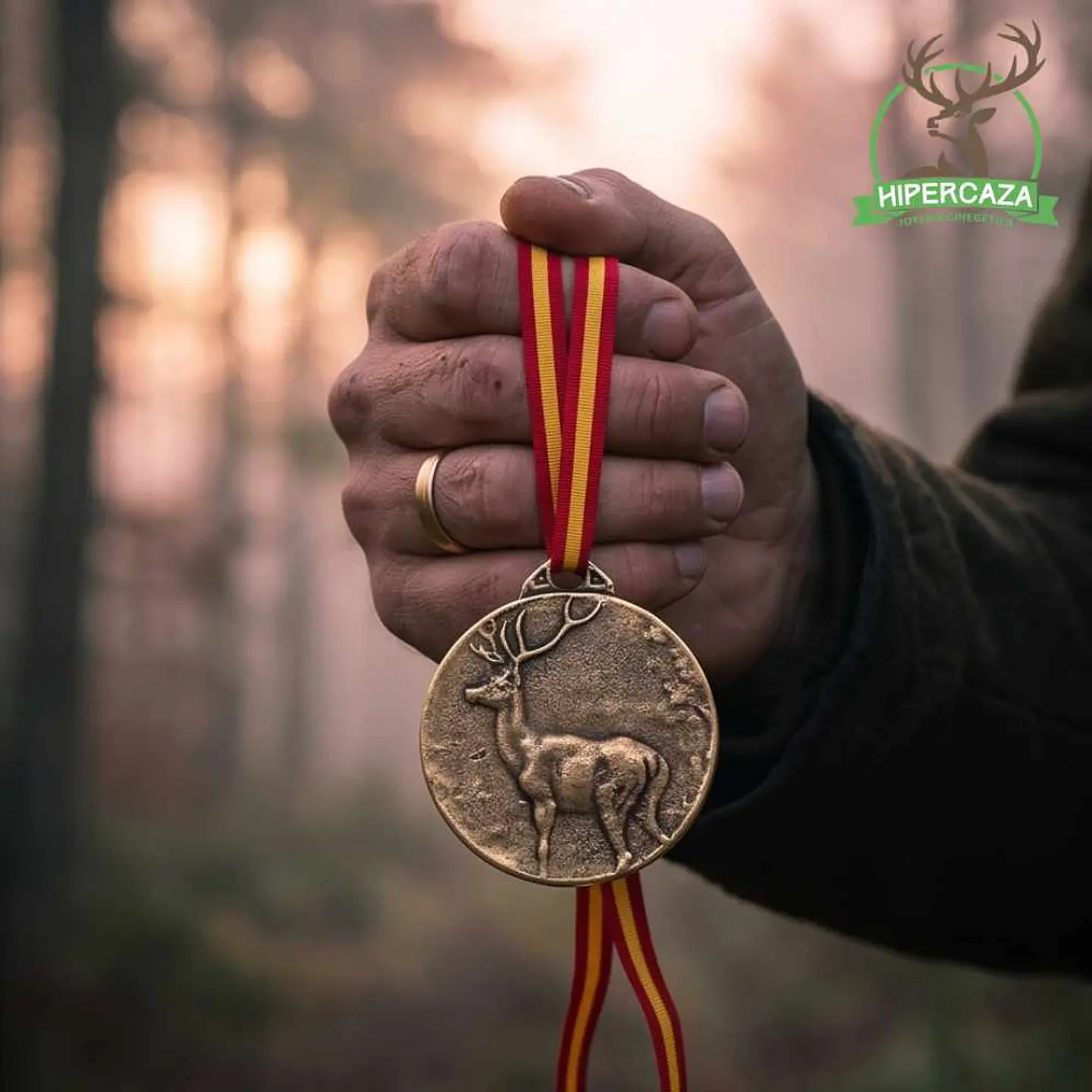 Medalla de homologación ciervo bronce 3