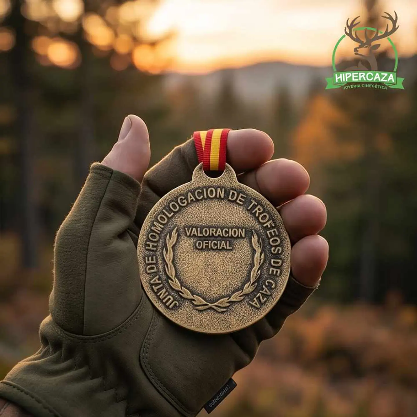Medalla de homologación ciervo bronce 5