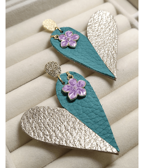 Aros Atrevida Flor Lila