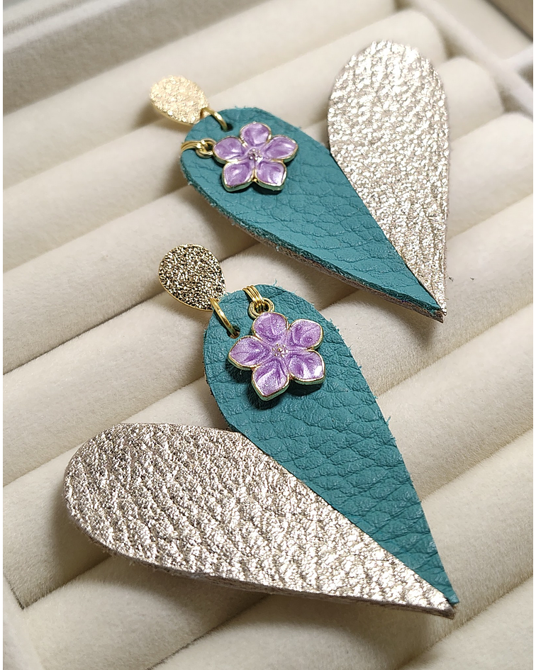 Aros Atrevida Flor Lila