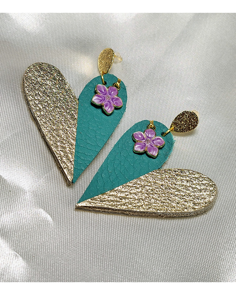 Aros Atrevida Flor Lila