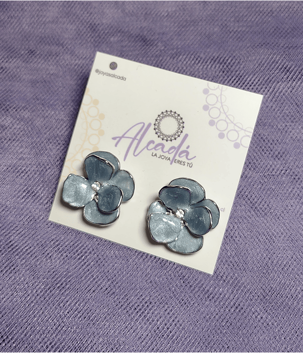 Aros Flor Celeste