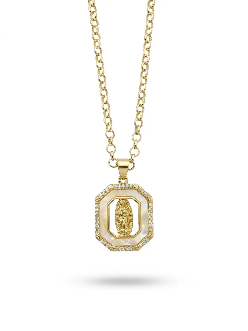 Cadena Rolo Virgen de Guadalupe (50 cm) 1