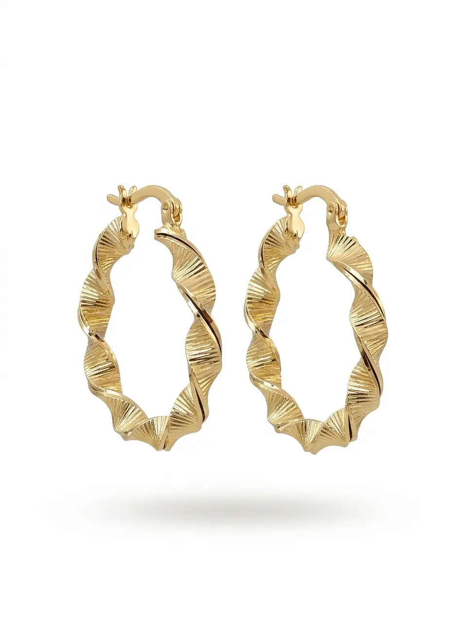 Aros Enroscados bañados en oro 18 k  1