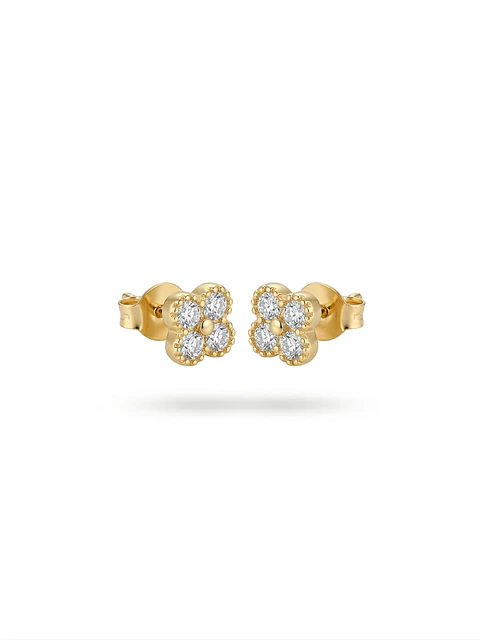  Aros Van Cleef – Baño de Oro 18k