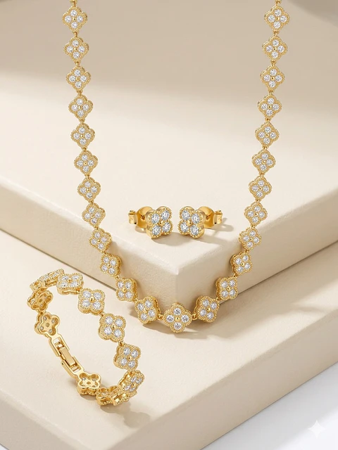 Set Exclusivo Van Cleef– Baño de Oro 18K