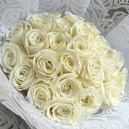 White Dream Roses Bouquet