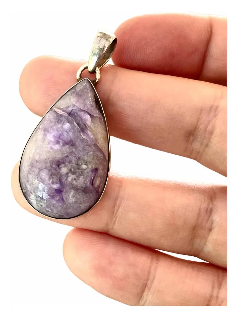 COLGANTE CHAROITA DE SIBERIA PLATA 925 3