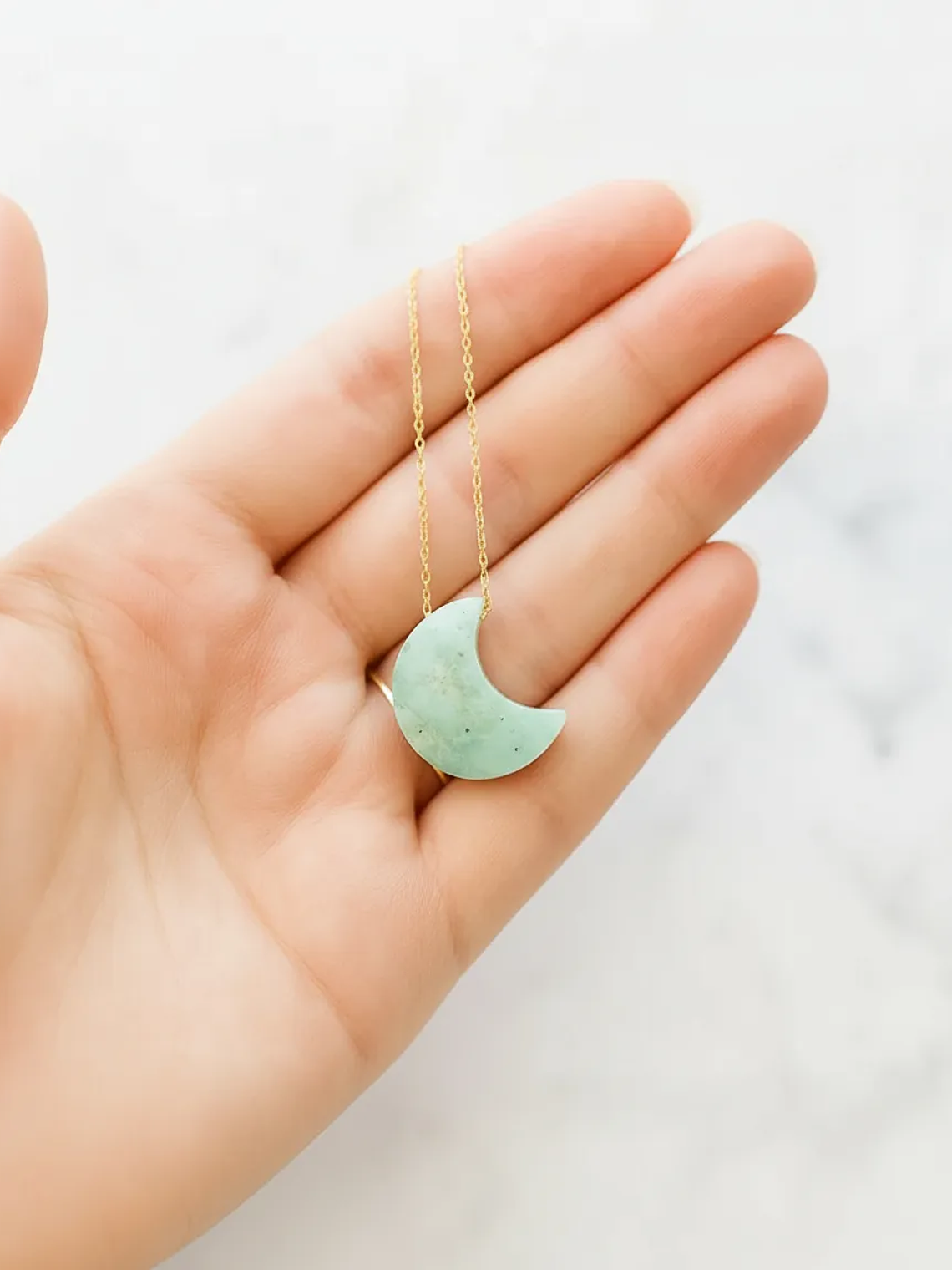 COLLAR MEDIA LUNA AMAZONITA  6