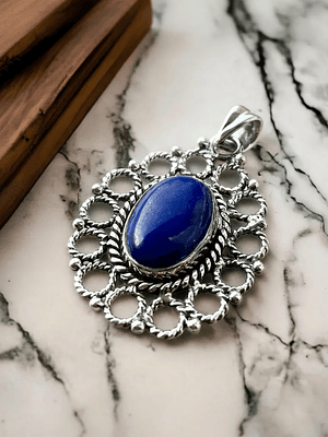 COLGANTE DE LAPISLAZULI PLATA 925