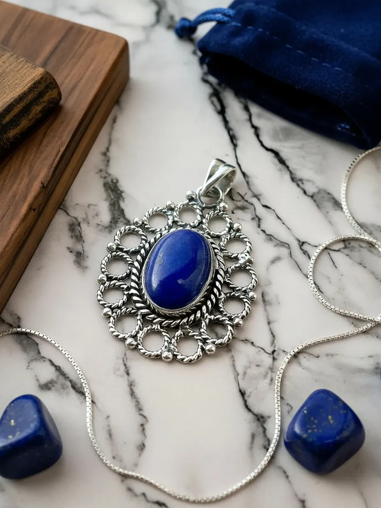 COLGANTE DE LAPISLAZULI PLATA 925 4