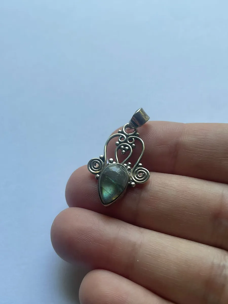 COLGANTE DE LABRADORITA DE FINLANDIA PLATA 925 5