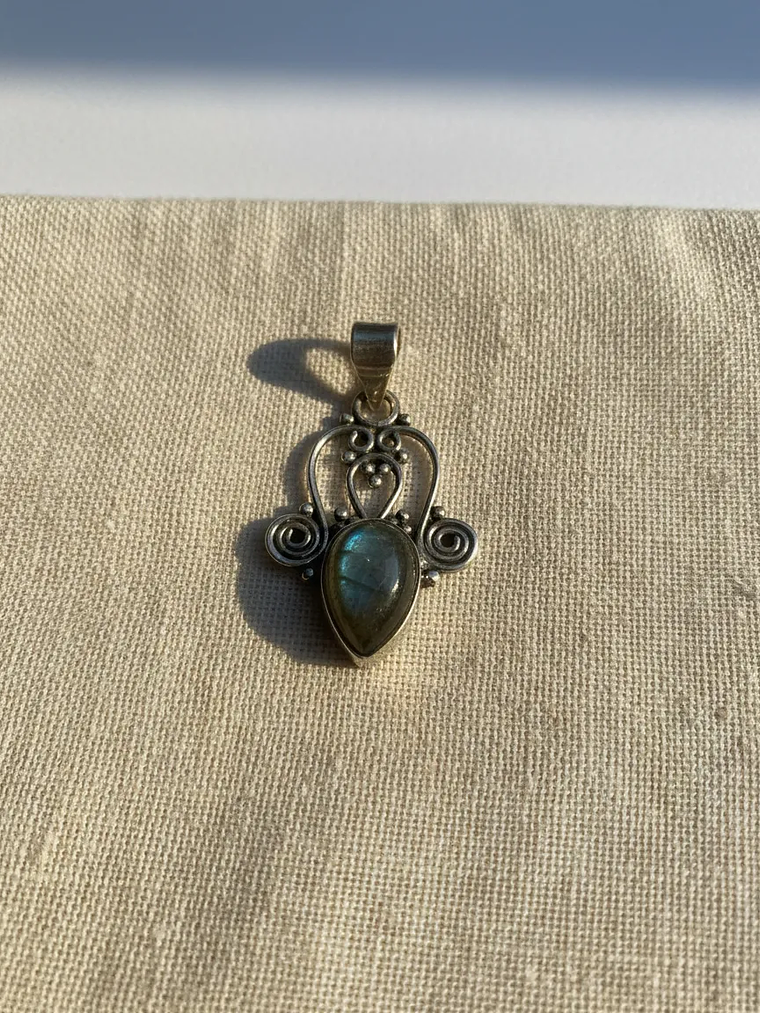 COLGANTE DE LABRADORITA DE FINLANDIA PLATA 925 6