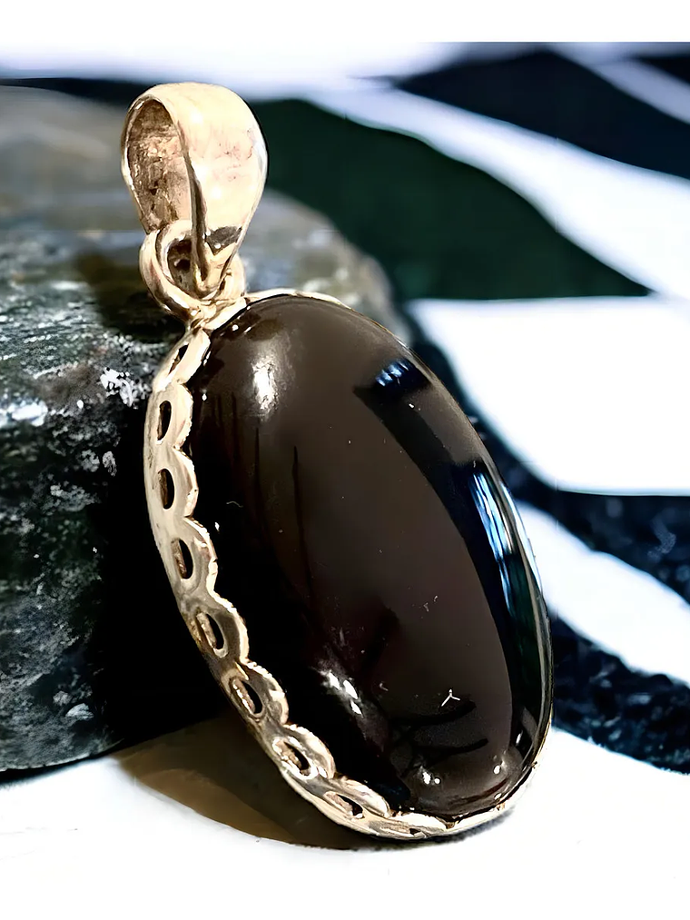 COLGANTE DE ONIX NEGRO PLATA 925 1