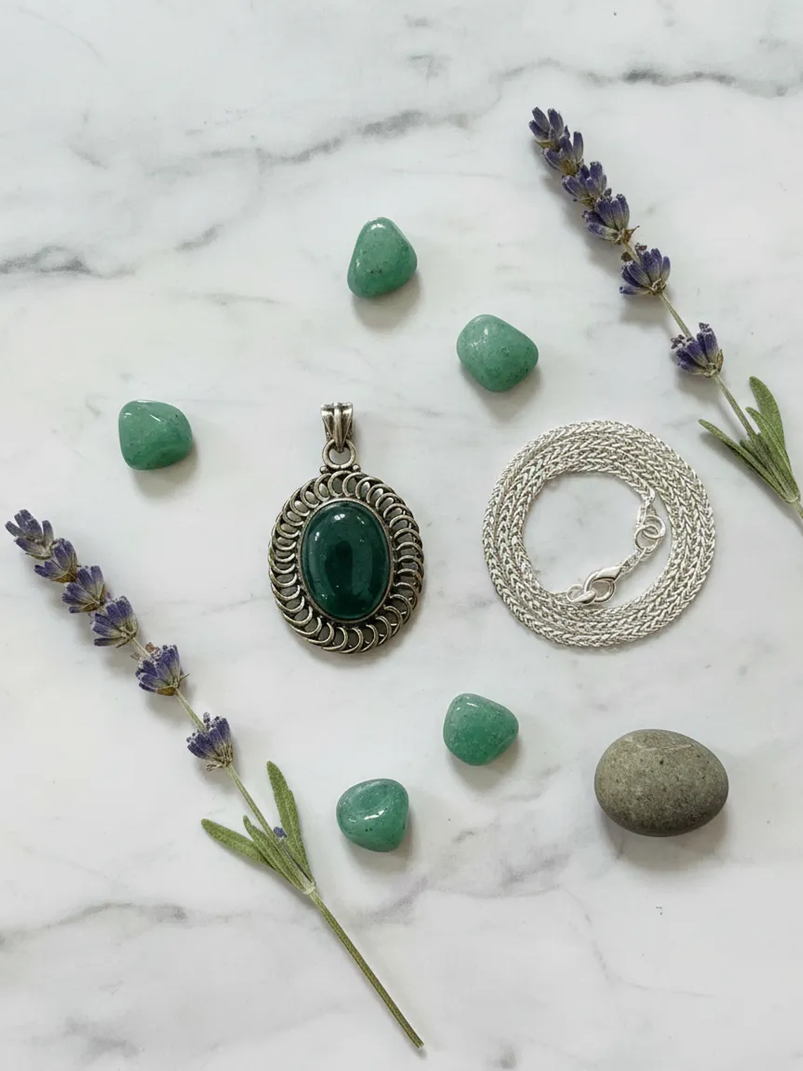 COLGANTE MEDALLON AVENTURINA VERDE 2