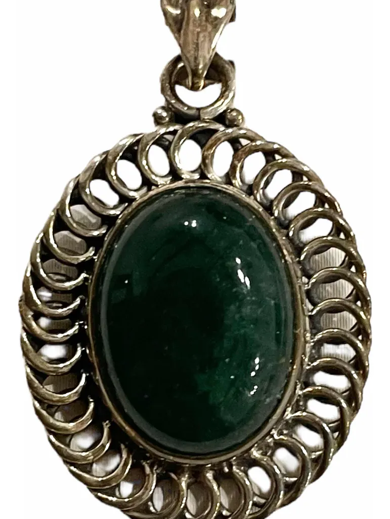 COLGANTE MEDALLON AVENTURINA VERDE 1