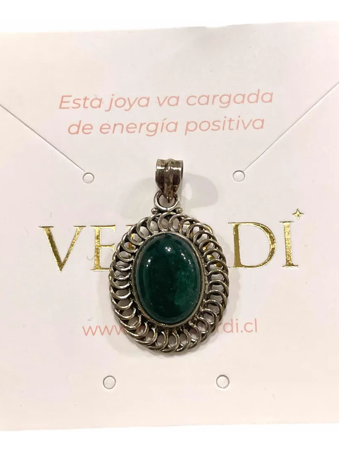 COLGANTE MEDALLON AVENTURINA VERDE 5