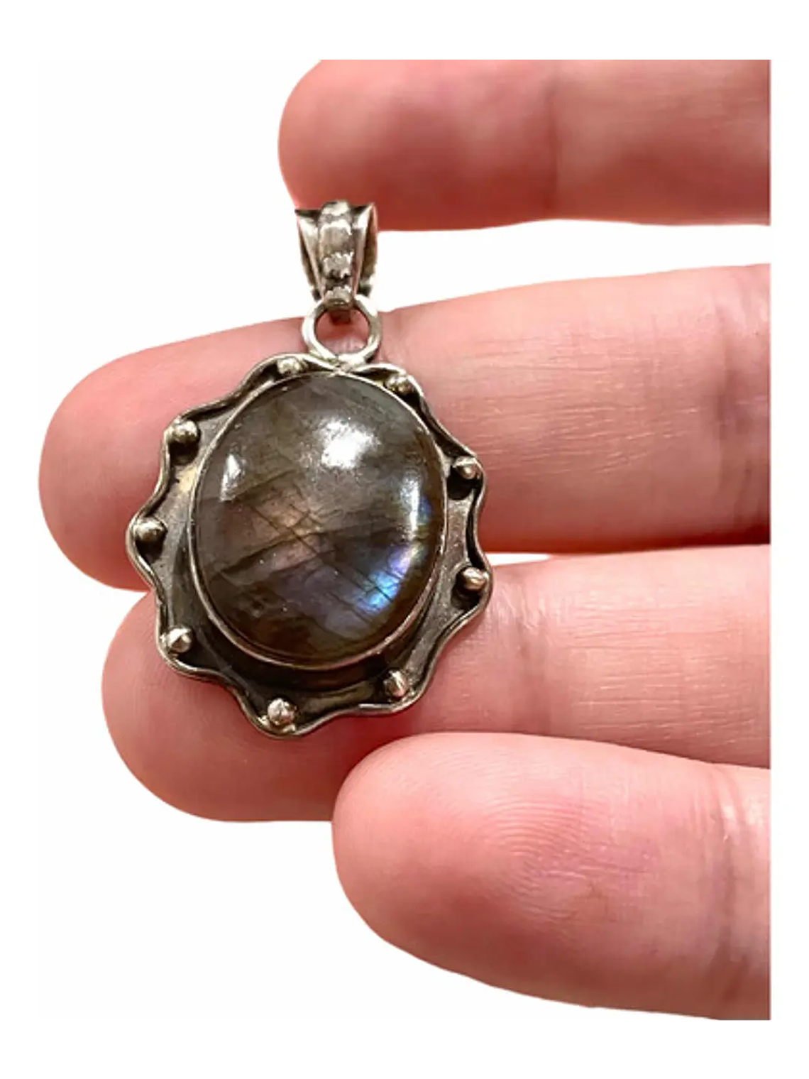 COLGANTE DE LABRADORITA ESPECTROLITA DE FINLANDIA 4