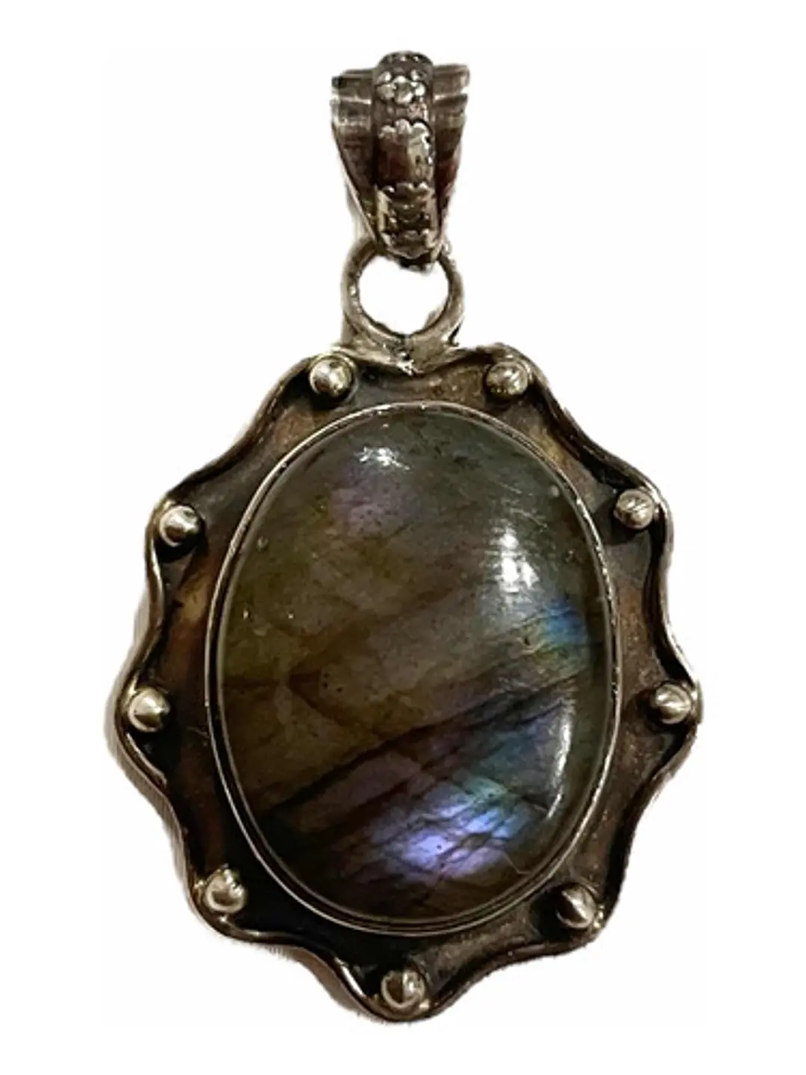 COLGANTE DE LABRADORITA ESPECTROLITA DE FINLANDIA 5