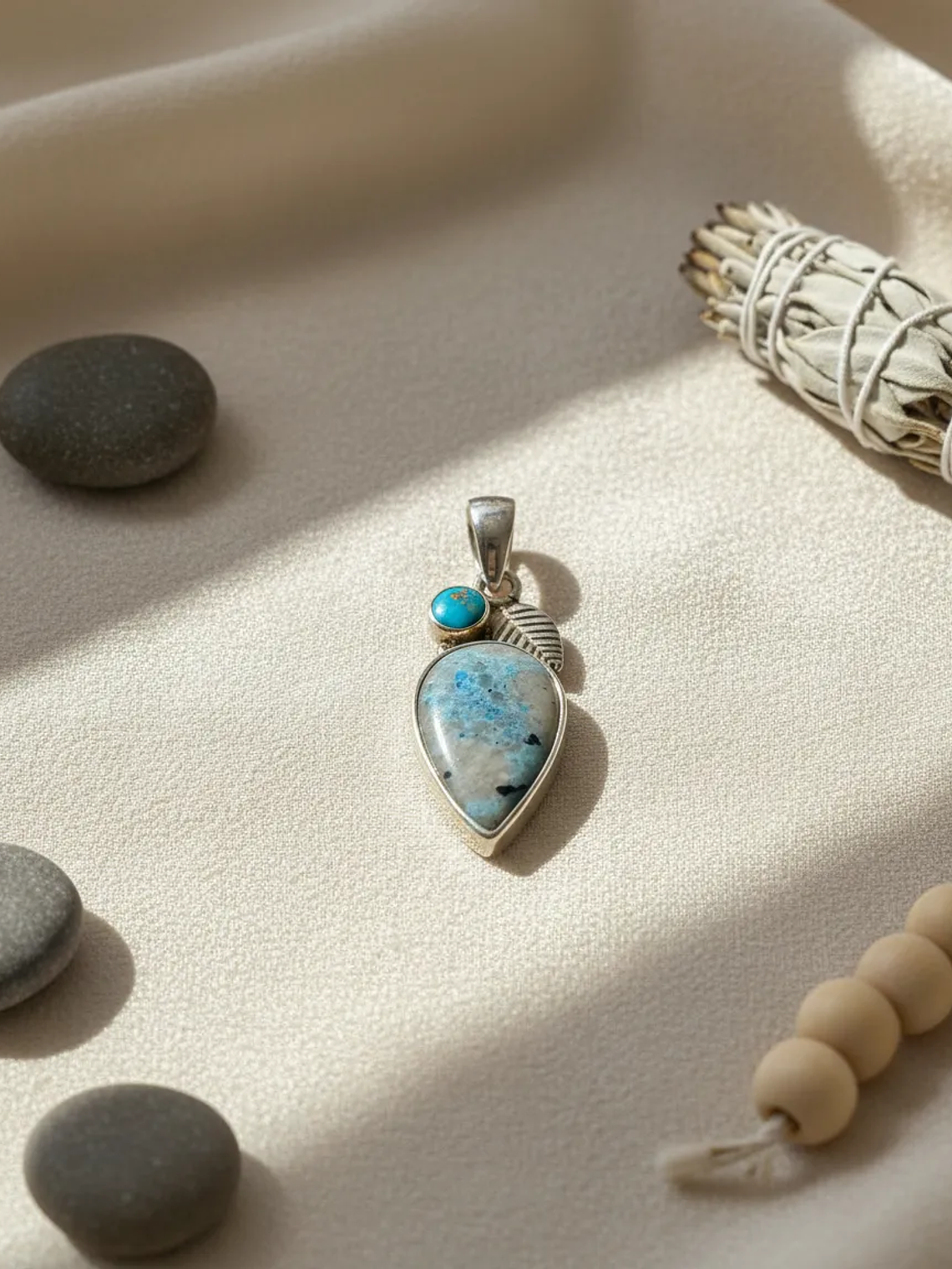 COLGANTE CANVASITA Y TURQUESA AZUL PLATA 925 3