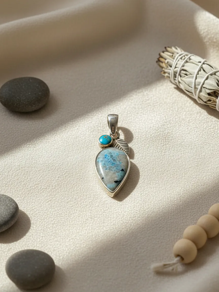 COLGANTE CANVASITA Y TURQUESA AZUL PLATA 925 3