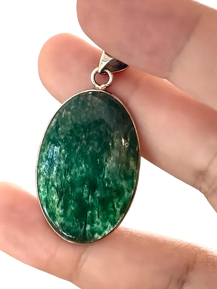 COLGANTE AVENTURINA VERDE PLATA 925 2