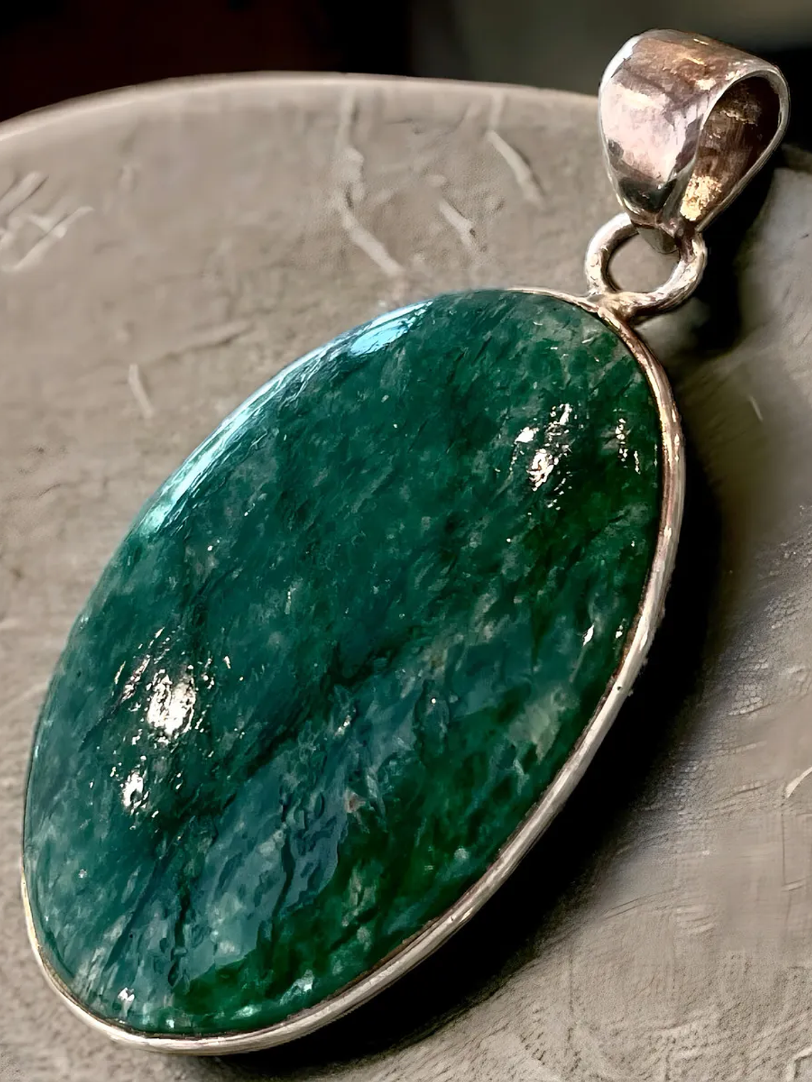 COLGANTE AVENTURINA VERDE PLATA 925 1