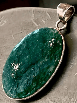 COLGANTE AVENTURINA VERDE PLATA 925