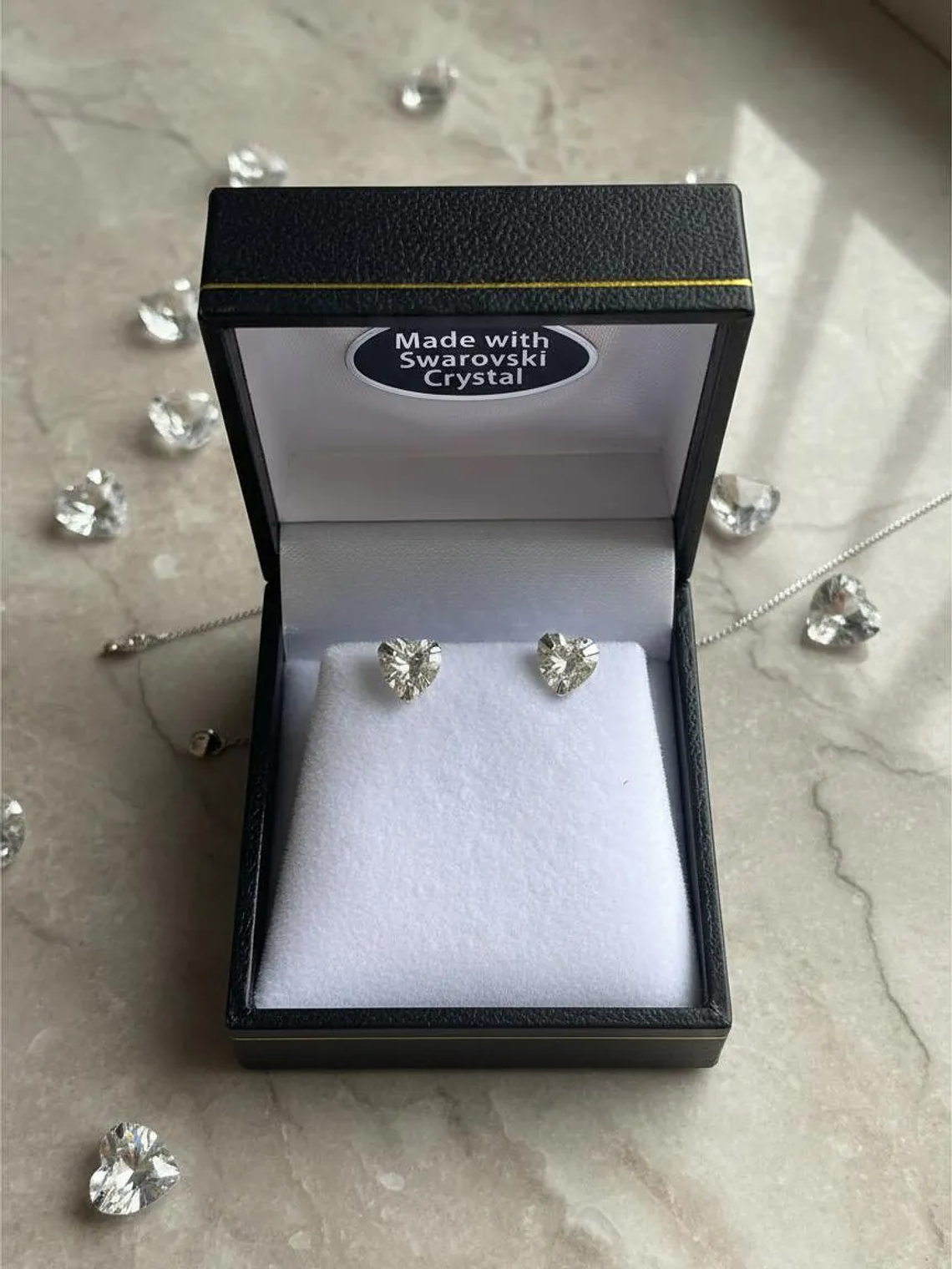 AROS PUNTO DE LUZ CORAZON CRISTAL SWAROVSKI PLATA 925 1