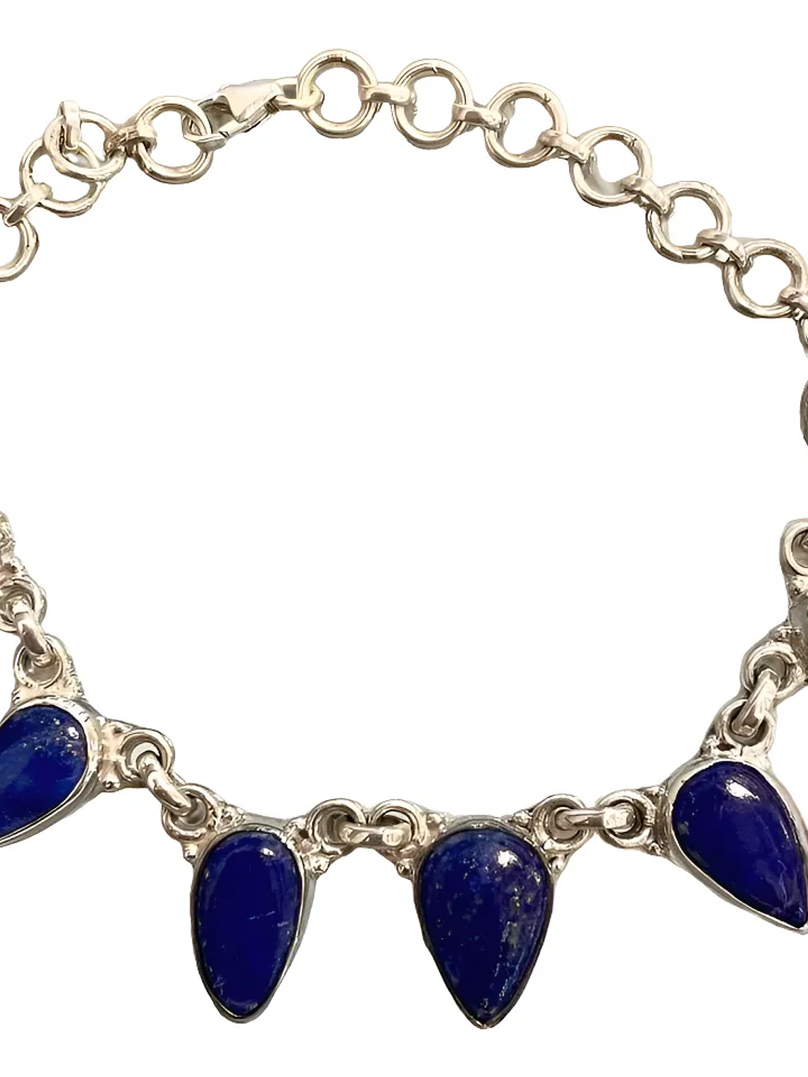 Pulsera Lapislazuli de Afganistan en Plata 925 7