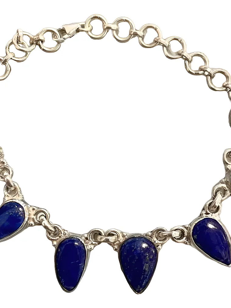 Pulsera Lapislazuli de Afganistan en Plata 925 7