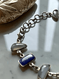 Pulsera lapislazuli de afganistan y Piedra Luna arcoiris de la india Plata 925 - Miniatura 4