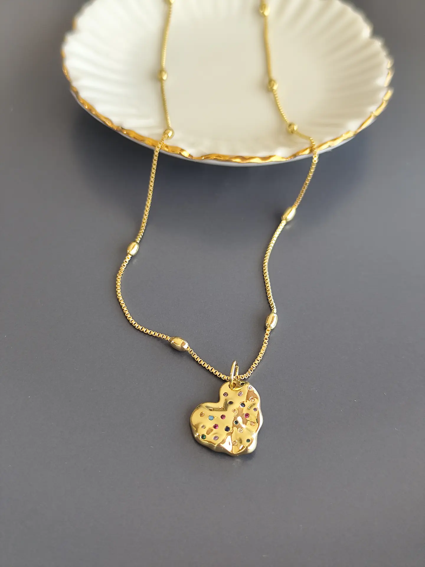 corazón circonias de colores 1